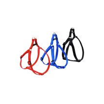 Harnais Camon Flash Noir Mm 15 – Nylon Résistant – Double Réglage Pour Petits Chiens