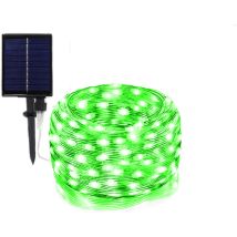 Trade Shop – Cadena de luz LED 30 MT con panel solar Kyp-30 – 300 micro LEDs – IP65 – Control remoto – 8 modos de luz