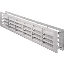 Rejilla de ventilación para baño 9083 – 500 x 100 mm – Aluminio – Flujo de aire 207 cm²
