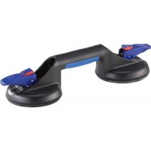 Ventosa de elevación 50 kg – 2 cabezas – Plástico con rebanada de goma blanda – Ideal para vidrio, piedra, madera y metal
