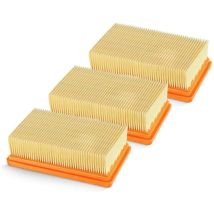 Shining House - Promotion Lot De 3 Remplacement Plat Plissés ​filtre Karcher Mv4 Mv5 Mv6 Wd4 Wd5 Wd6, Wd4p Wd5p Wd6p Aspirateur Wet-dry - Remplace 