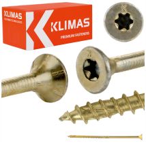 Tornillos para madera WKCS-50120 – 5.0x120 mm – Acero bajo en carbono – 200 uds – Cabeza avellanada TX-25