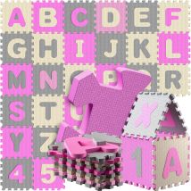 Spielwerk - 86 Pcs Childrens Puzzle Play Floor Mat Eva Foam 3.24 M² 29.5x29.5cm Pink (de)