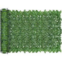 Valla De Hojas De Hiedra Artificial, Pantalla Antirrobo Para Jardín Exterior, Valla Decorativa De Pared Verde, Papel Pintado De Césped Artificial, 
