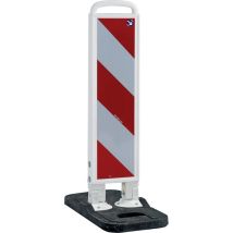 Poste plegable blanco 750 mm – Doble pared con borde de protección – Pie negro – Antideslizante – RA2/B