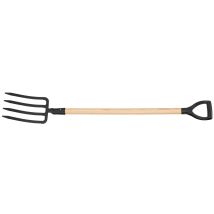 Gabel mit 4 Flachstahlzähnen – Holzgriff – 1900g