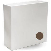 Macetero Alto De Diseño Moderno De 90x30 Cm Y 80 Cm De Alto, Fabricado En Polímero Bronce Resistente Para Interiores Y Exteriores - Monacis