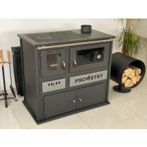 Stufa A Legna Cucina Con Piano In Ghisa Prometey Practik Lux - 11 Kw