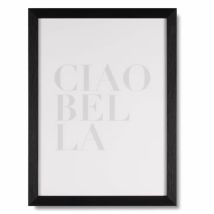 Orion91 Cuadro Decorativo Marco Negro Ciao Bella 40 X 30 Cm - Spazioluzio