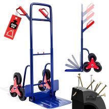 Deuba - Diable Repliable Extensible Charge Max 200kg 6 Roues Chariot De Transport Pliable Escalier