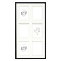 Deknudt Frames S65kk2 P6 - Marco Para 6 Fotos, Color Negro Con Doble Pasparte, Tamaño De La Imagen: 10 X 15 Cm, Madera Dm Para Colgar En Varios 