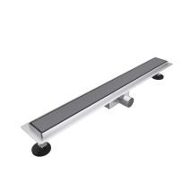 Fugaflow Eccelente Anta Caniveau De Douche - 160cm - Grille Fermée - Bride De Sol - Gunmetal Pvd Brossé