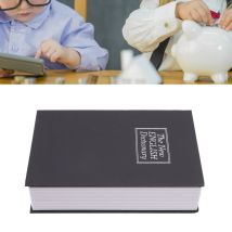 Coffret Sécurisé Coins Pour Enfants Diccionnaire Shape Avec Code Lock - Boîte Argent Livre Secret Cadeau Anniversaire Noir