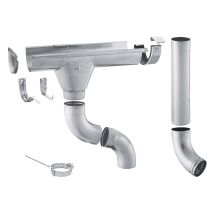Gouttière En Zinc 4m – Kit Complet Pour Abri De Jardin Et Carport – Acier Galvanisé – Montage Facile – Surface Jusqu'à 70m² – Zambelli