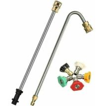 Lance De Pulvérisation Coudée, Lance De Lavage Sous Châssis Compatible Avec Karcher K2 K3 K4 K5 K6 K7 Nettoyeur Haute Pression, Kit De Nettoyage De 
