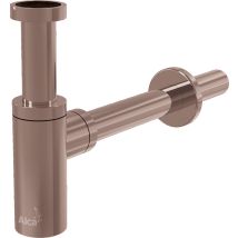 Alcaplast - Alca Waschbeckensiphon Dn32, Roségold Gebürstet (a400-rg-b)