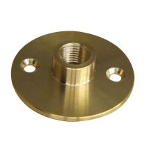 Tibelec – Racor placa hembra de latón 40mm – Acabado oro – Accesorio para instalaciones eléctricas