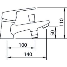 Clever - C1 Nf Miscelatore Vasca/doccia Smart Monoforo - Senza Accessori - 99267c