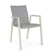 Bolzano Orte Gartenstuhl 55,5x60 Creme Aluminium