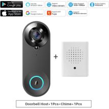 Tuya - Timbre Con Video Inteligente 1080p, Cámara Con Videoportero Wifi, Audio Bidireccional, Compatible Con Alexa, Echo Show Y Google Home.