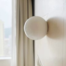 Vintage Wandleuchte Innen Wandlampe Glaskugel Bettlampe Mattweiß Ø12cm Für Schlafzimmer Wohnzimmer