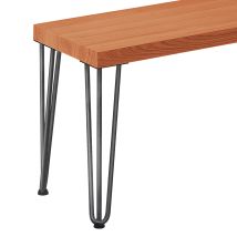 Sitzbank Esszimmer Holzbank 30x140x47 Cm, Möbelfüße Creative Rohstahl Mit Klarlack / Dunkel, Lsb-01-a-004-140-0000cr - Lamo Manufaktur