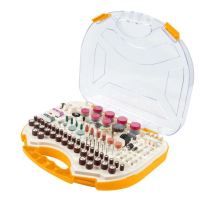 TOLSEN – Set 250 Stück Zubehör für Mini Schleifmaschine – Trennscheiben, Schleifpapier, Poliergummi, Diamantbohrer, HSS-Bohrer