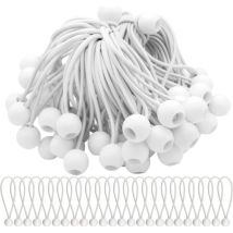 50er-packung 10 Cm Lange Elastische Bungee-seile – Wetterfestes Weißes Gummi – Für Planen, Zelte, Markisen – Sicherer Halt – Bearsu