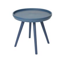 Miamiblauer Tisch – 50cm Durchmesser – 46,5cm Höhe – Kunststoff – Ideal für Innen- und Außenbereich
