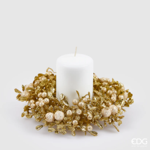 Edg Bacche Corona Con Foglie Oro D 18 C4