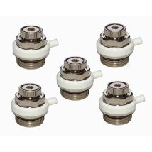 Durovent Heizkörperentlüfter 5er Set – Automatische Entlüftung – 1/2" Anschluss – max. 100 °C – max. 8,5 bar – Wasserbetrieb – Korrosionsschutz