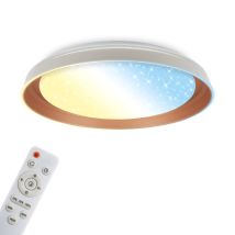 Briloner Led Deckenlampe Fernbedienung Ø43cm Rund 24w 2600lm 3000k-6500k Warmweiß Bis Tageslichtweiß Dimmbar Warm Grey Coffee - Deckenleuchte 
