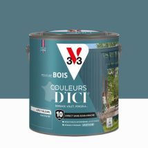 Vernice Per Legno Per Esterni V33, Colors From Here, Blu Feltro Vellutato, 2l V33