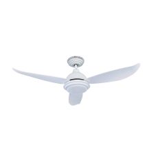 Pepeo - Gmbh Ventilatore Da Soffitto Raja Con Led Luce E Telecomando, Bianco, 122 Cm, Plastica