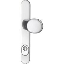 Manija de puerta Kronos 2005/2045 – Acero inoxidable cepillado – 92 mm distancia de perforación – 90 mm ancho – 245 mm largo