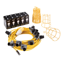Defender - Power And Light 110v Es Led 22m Gls Festoon Kit (guards Bulbs)