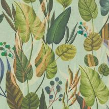 As Creation - Tropical Leaf Pattern Green Blue Wallpaper Paste The Wall Vinyl