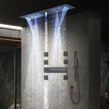 Columna Ducha,4 Funciones Cabezal De Ducha Led De 900 X 300 Mm(lluvia,chorro,cascada,columna De Agua),sistema De Ducha De Cuerpo Completo,juego De 