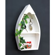 Dandibo - Schlüsselboard Mit Ablage Boot 93542-xl Schlüsselhaken Wandregal 38 Cm Schlüsselleiste Schlüsselkasten