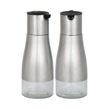 KESPER Essig- und Ölspender 2er-Set – Edelstahl/Kunststoff – 14,90cm x 20,30cm x 7,80cm – 0,607kg