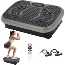 Vibrationsplatte Mit 99 Intensitätsstufen, 5 Trainingsprogrammen, Leisem Motor, Vibrations-fitnesstrainer Für Den Heimgebrauch, Grau
