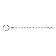 Stedo Kugelkettengarn. 30 Cm, 3,2 Mm, Ms Verchr., 1 Ring Mont.