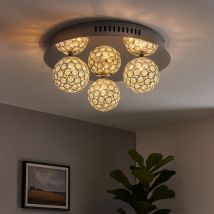 Esto – 88096-3 – Plafonnier d'extérieur LED RGB 3 sphères – 3 x 20W – Chrome – Ambiance personnalisable