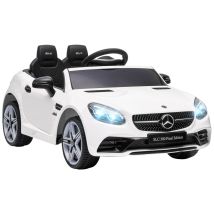 Aiyaplay - Homcom Benz Slc 300 Licensed 12v Kids Electric Ride On Car For 3-6 Years White
