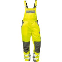Pantalón peto alta visibilidad T58 – 80% poliéster, 20% algodón – Dos bolsillos laterales, bolsillo para herramientas