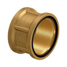 Uponor – Wipex Gewindemuffe G2-G2 – Messing, entzinkungsbeständig, +95 °C, 10 bar, 2 Zoll (50 mm)
