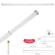 DIESSE Vorhangstange ausziehbar 148,5-240 cm mit verstellbarer Druckfeder Metall 1 Stück