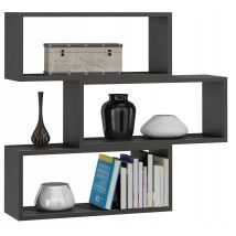 Estante De Pared Colgante Adam De Color Gris Antracita.