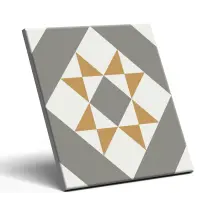 Elmer - Azulejo Porcelánico Decorativo Patchwork Victoriano Grado 20x20 Cm. Y