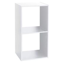 Estantería Madera 2 Estantes Mezcla Natural Blanco - Blanco